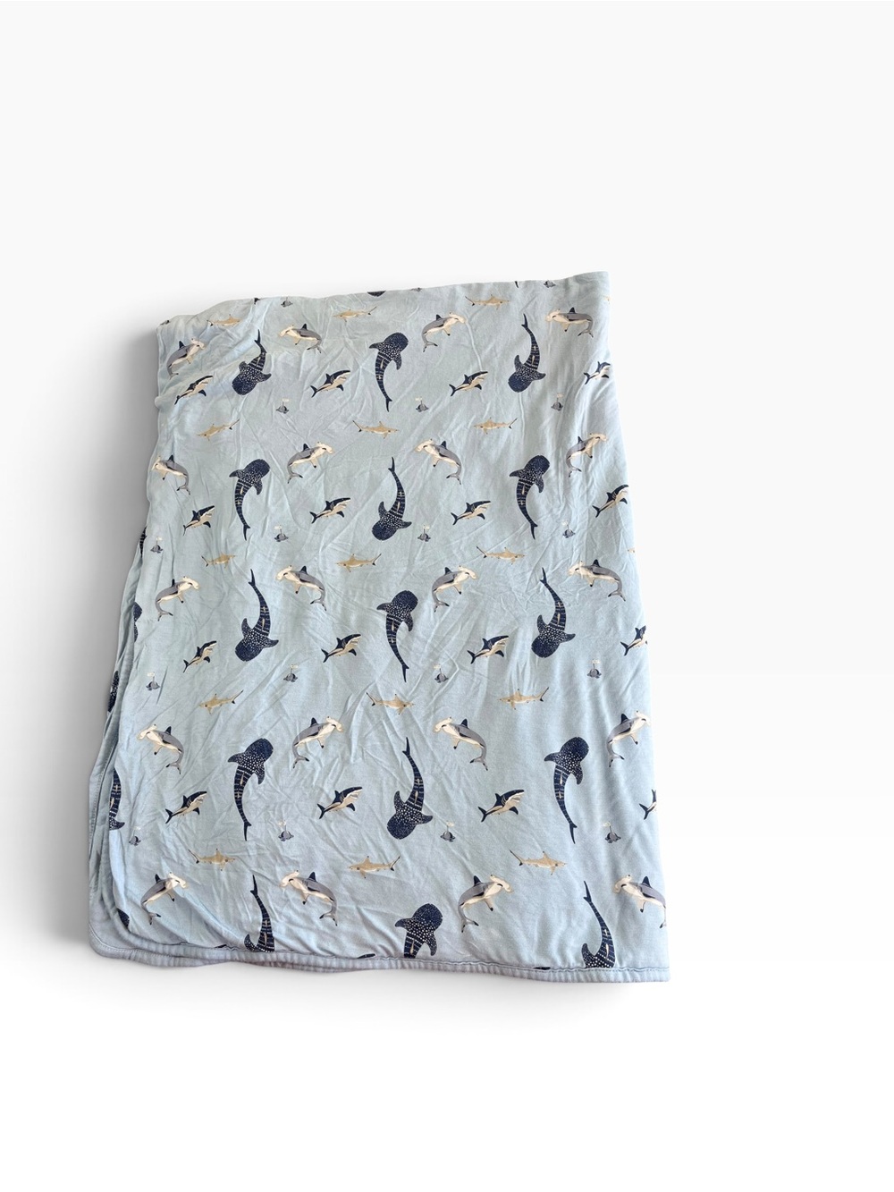 Kyte BABY Blue Ocean Shark & Fish Print Baby Blanket